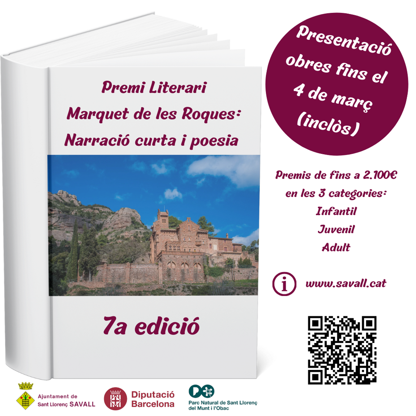 7A EDICIÓ DEL PREMI LITERARI MARQUET DE LES ROQUES 2026 - POESIA 