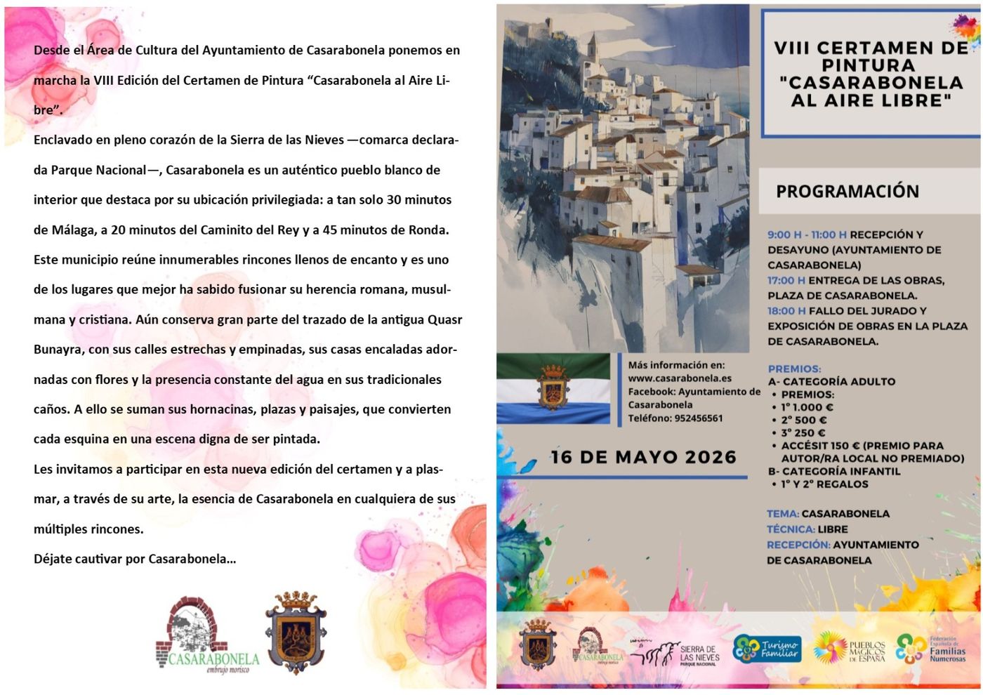 VIII Certamen de Pintura "Casarabonela, al aire libre" 