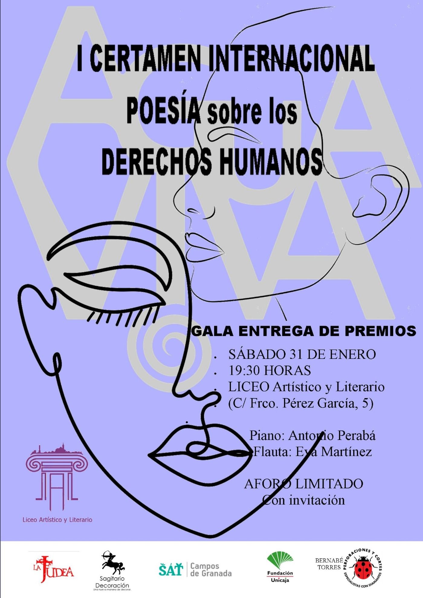 I CERTAMEN INTERNACIONAL DE POESÍA GASPAR ESTEVA, SOBRE "DERECHOS HUMANOS" 