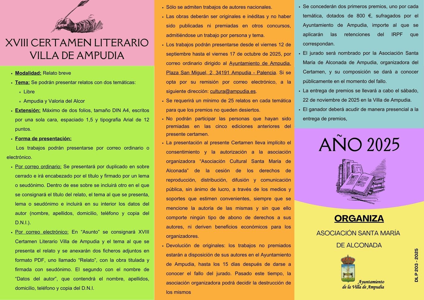 XVIII CERTAMEN LITERARIO VILLA DE AMPUDIA 