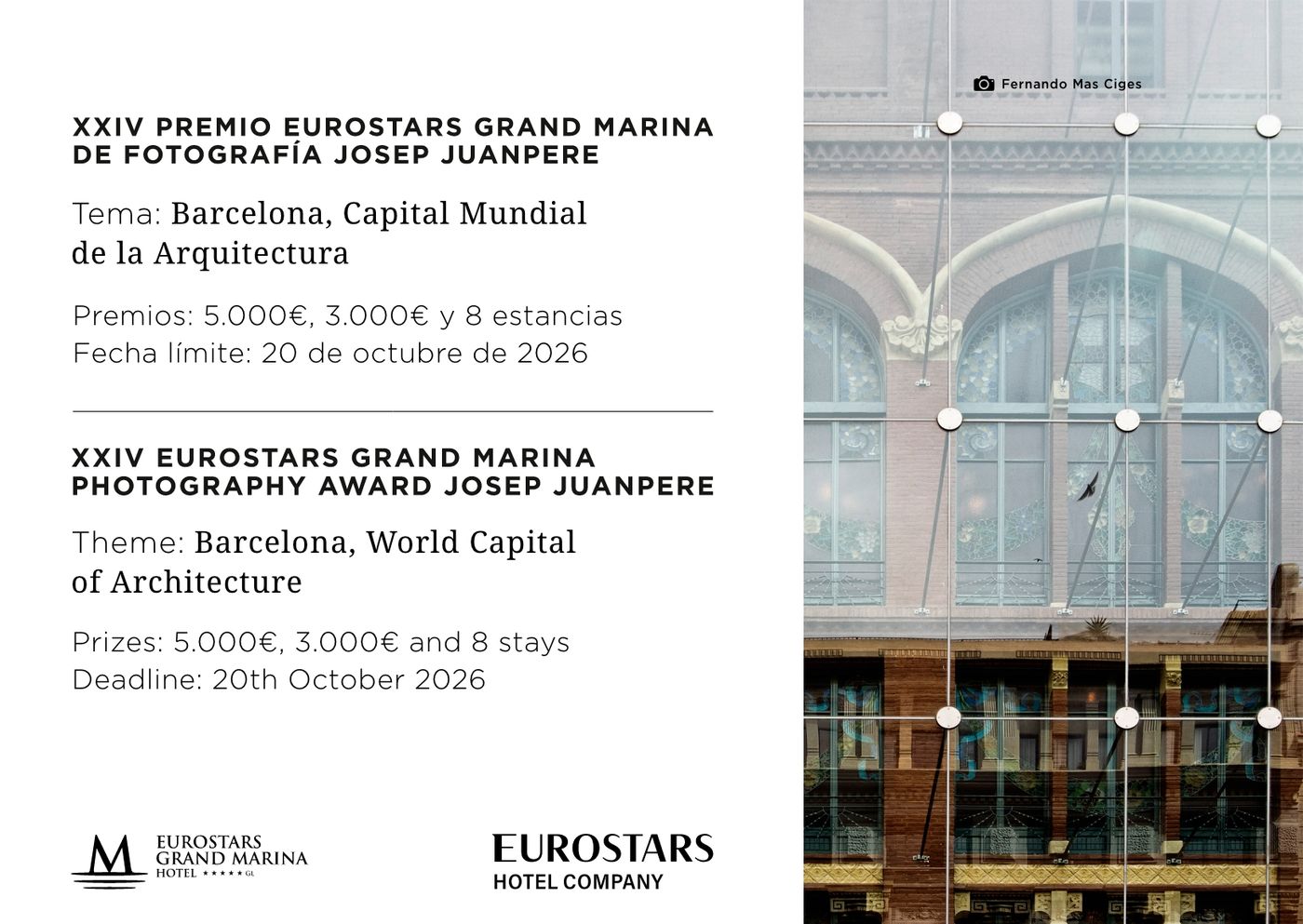 XXIV Premio Eurostars Grand Marina de Fotografía Josep Juanpere 
