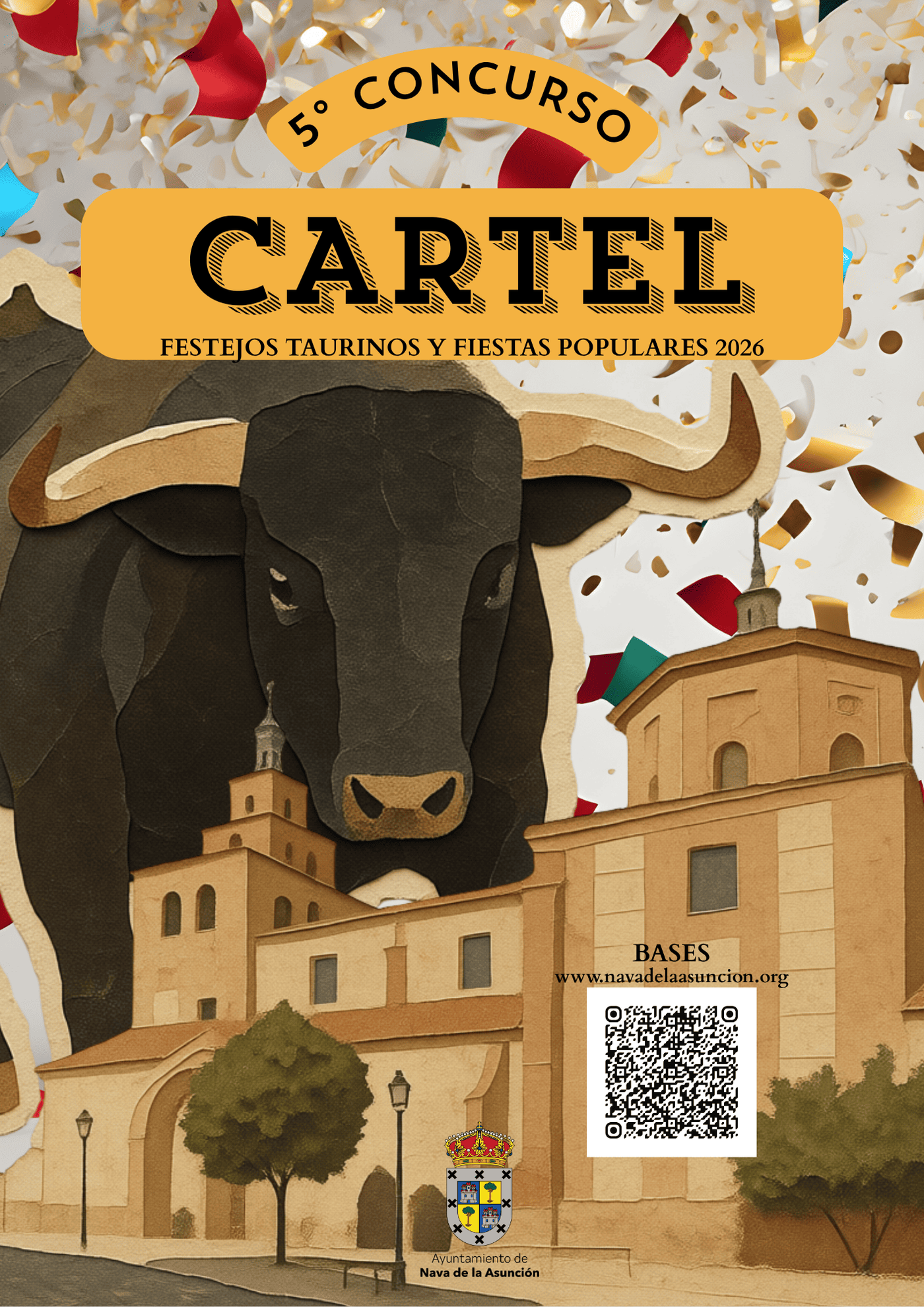 5º CONCURSO DE CARTEL ANUNCIADOR DE LOS FESTEJOS TAURINOS Y FIESTAS POPULARES DE NAVA DE LA ASUNCIÓN 2026 