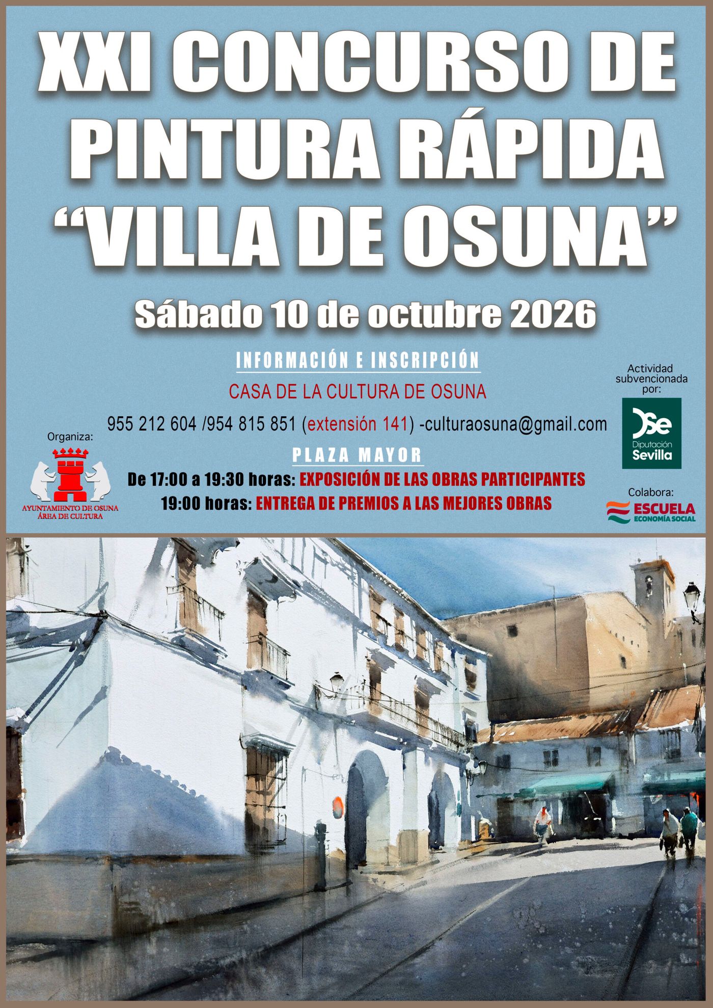 XXI CONCURSO DE PINTURA RÁPIDA "VILLA DE OSUNA" 2026 
