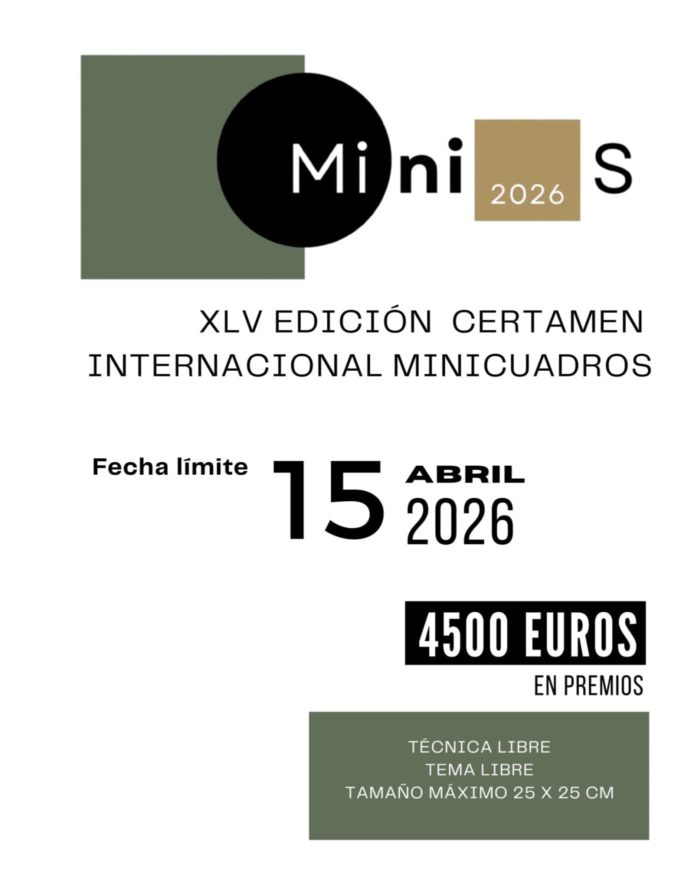 XLV EDICIÓN DEL CERTAMEN INTERNACIONAL DE MINICUADROS 