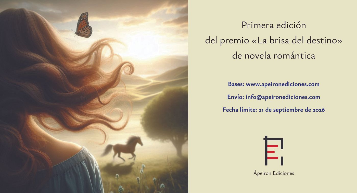 PRIMERA EDICIÓN DEL PREMIO «La brisa del destino» DE NOVELA ROMÁNTICA (Ápeiron Ediciones) 