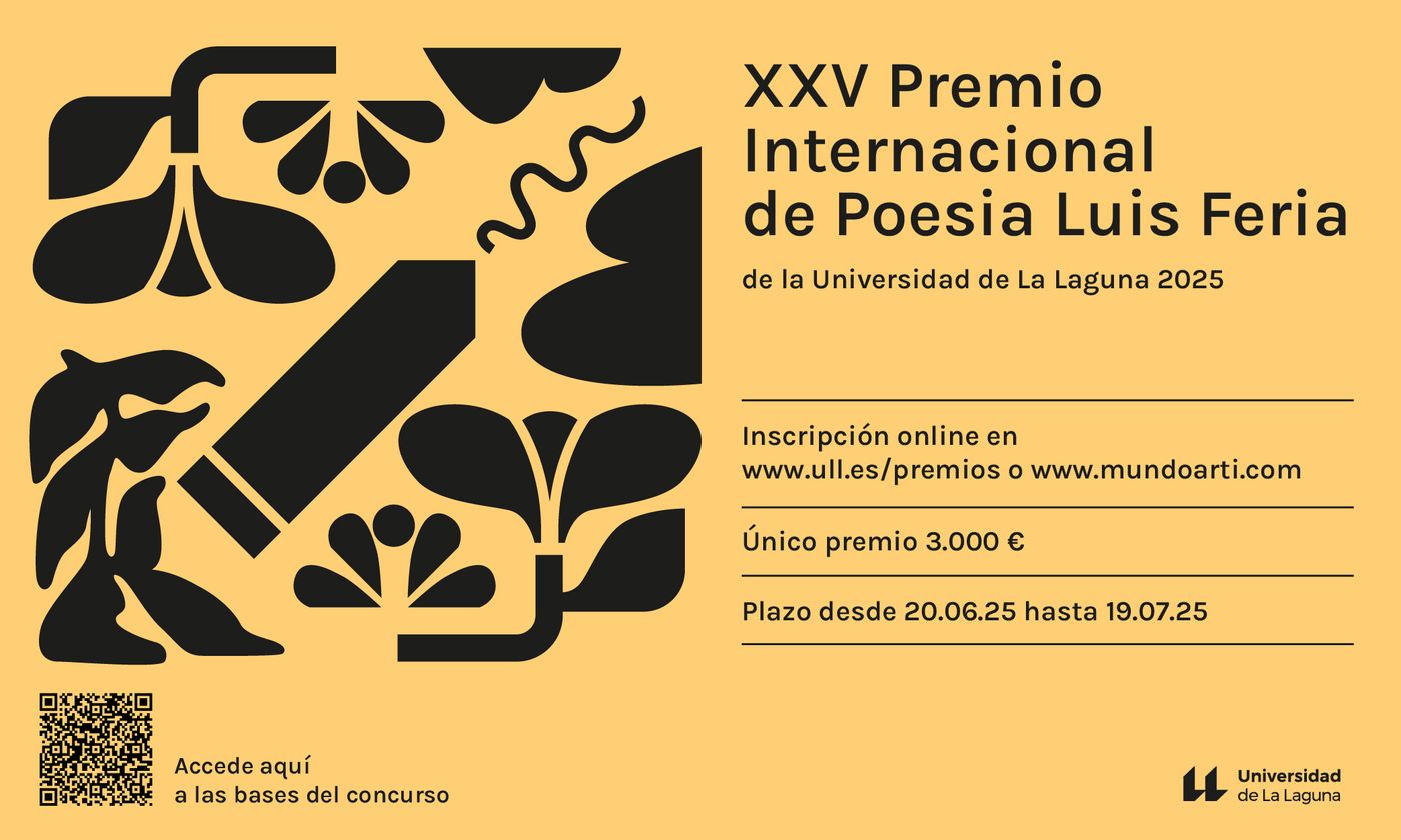 XXV PREMIO INTERNACIONAL DE POESÍA LUIS FERIA DE LA UNIVERSIDAD DE LA LAGUNA 2025 