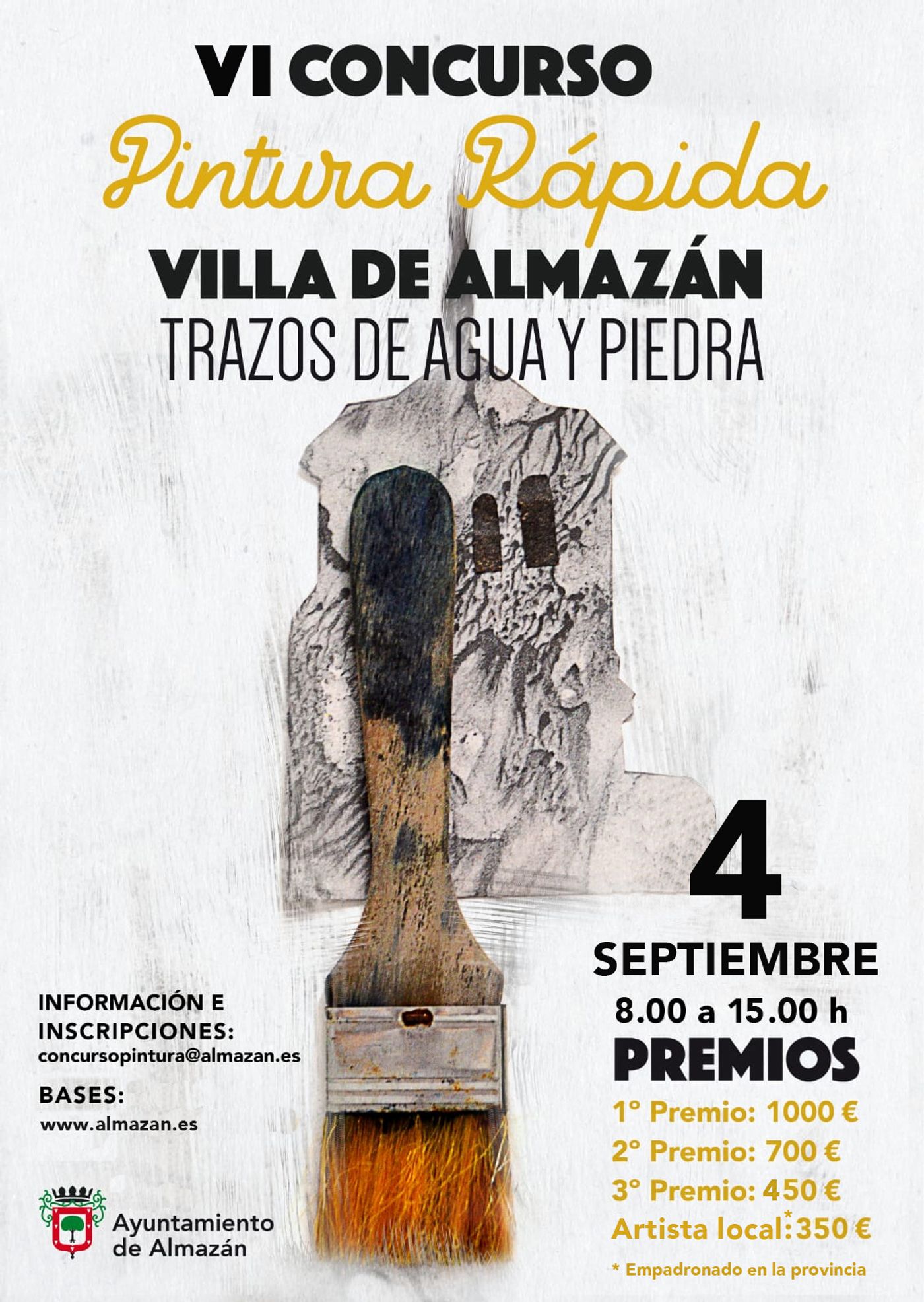 VI CONCURSO DE PINTURA RÁPIDA VILLA DE ALMAZÁN 2026 – TRAZOS DE AGUA Y PIEDRA 