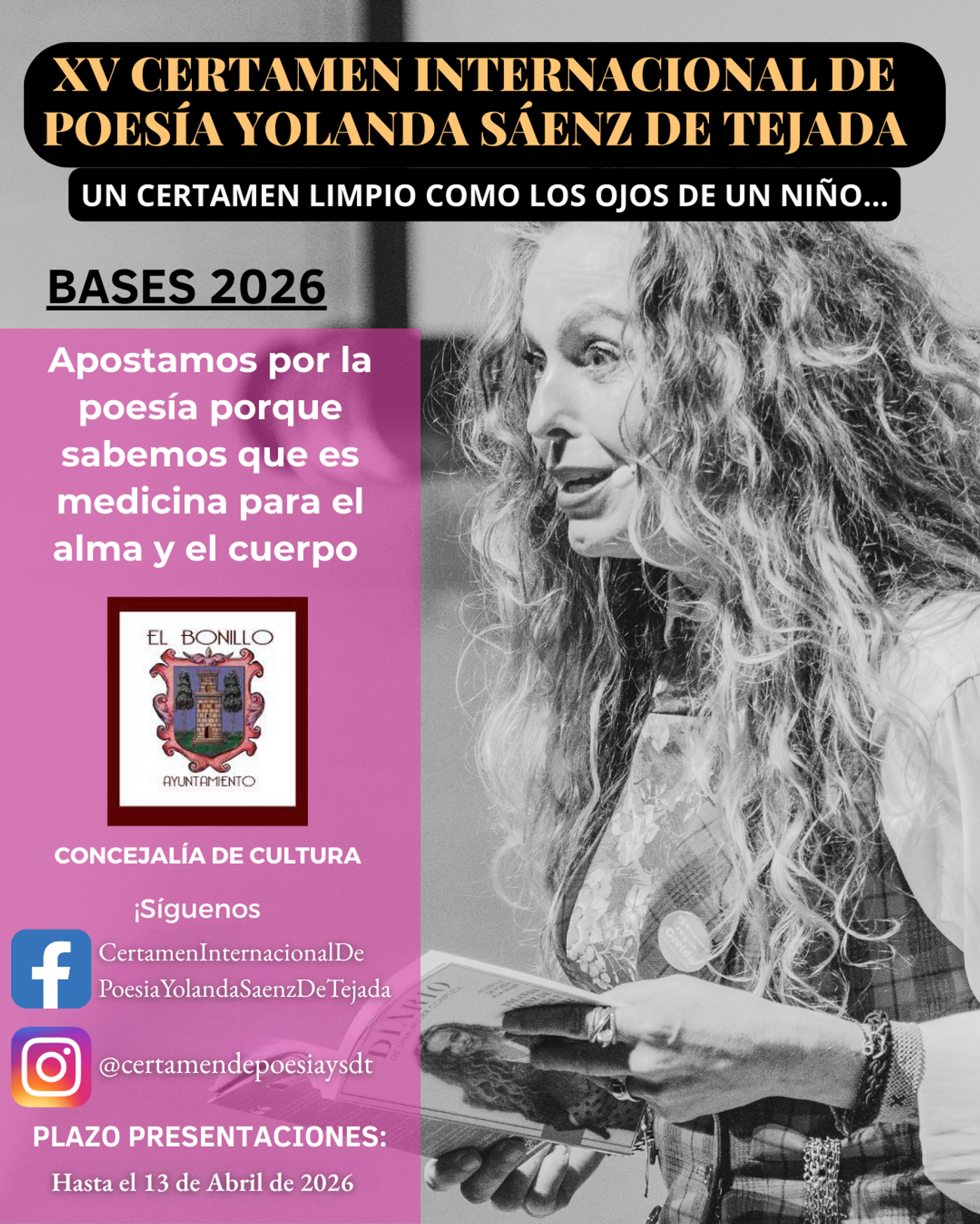 XV CERTAMEN INTERNACIONAL DE POESÍA YOLANDA SÁENZ DE TEJADA 