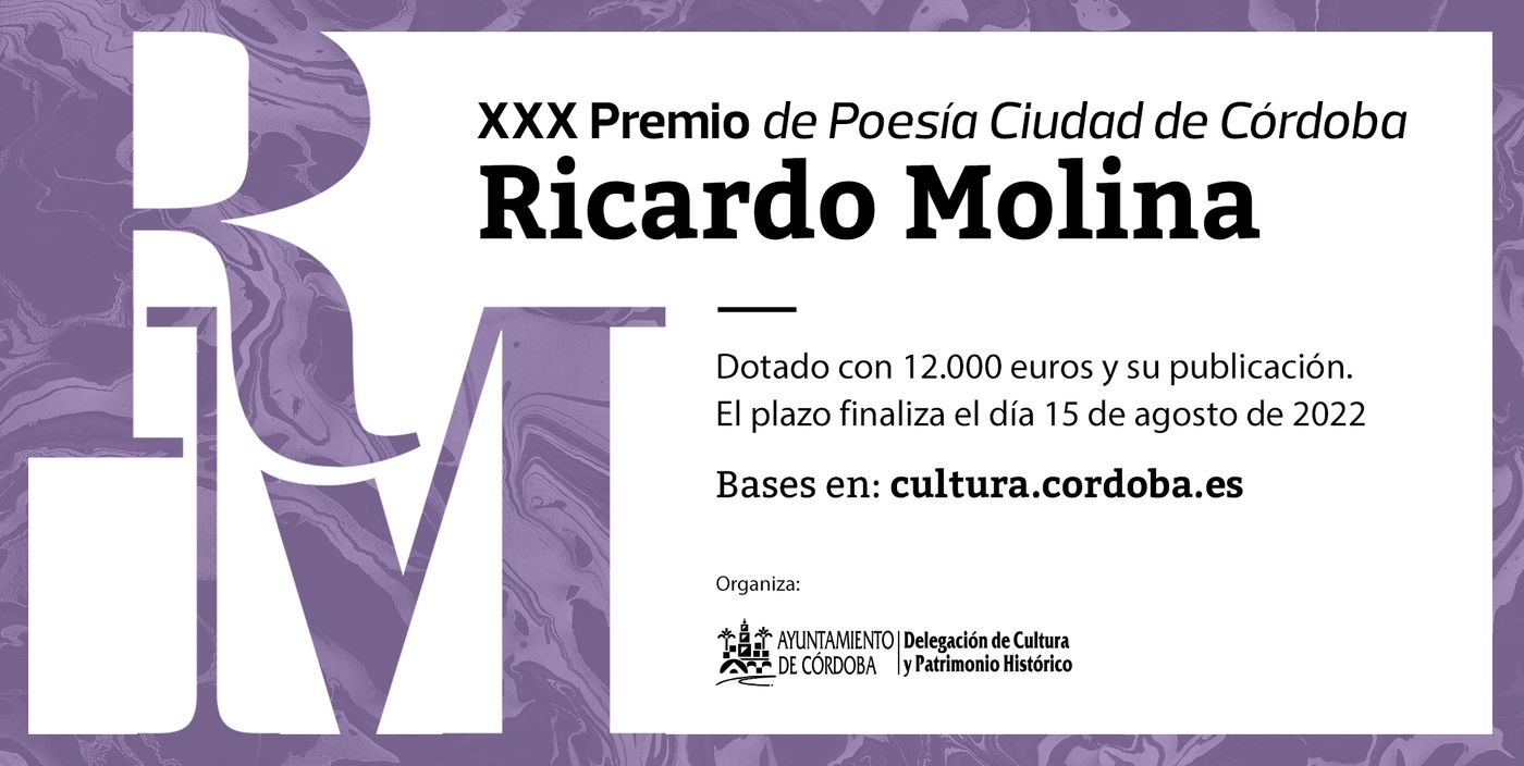 XXX Premio de Poesía Ciudad de Córdoba "Ricardo Molina"