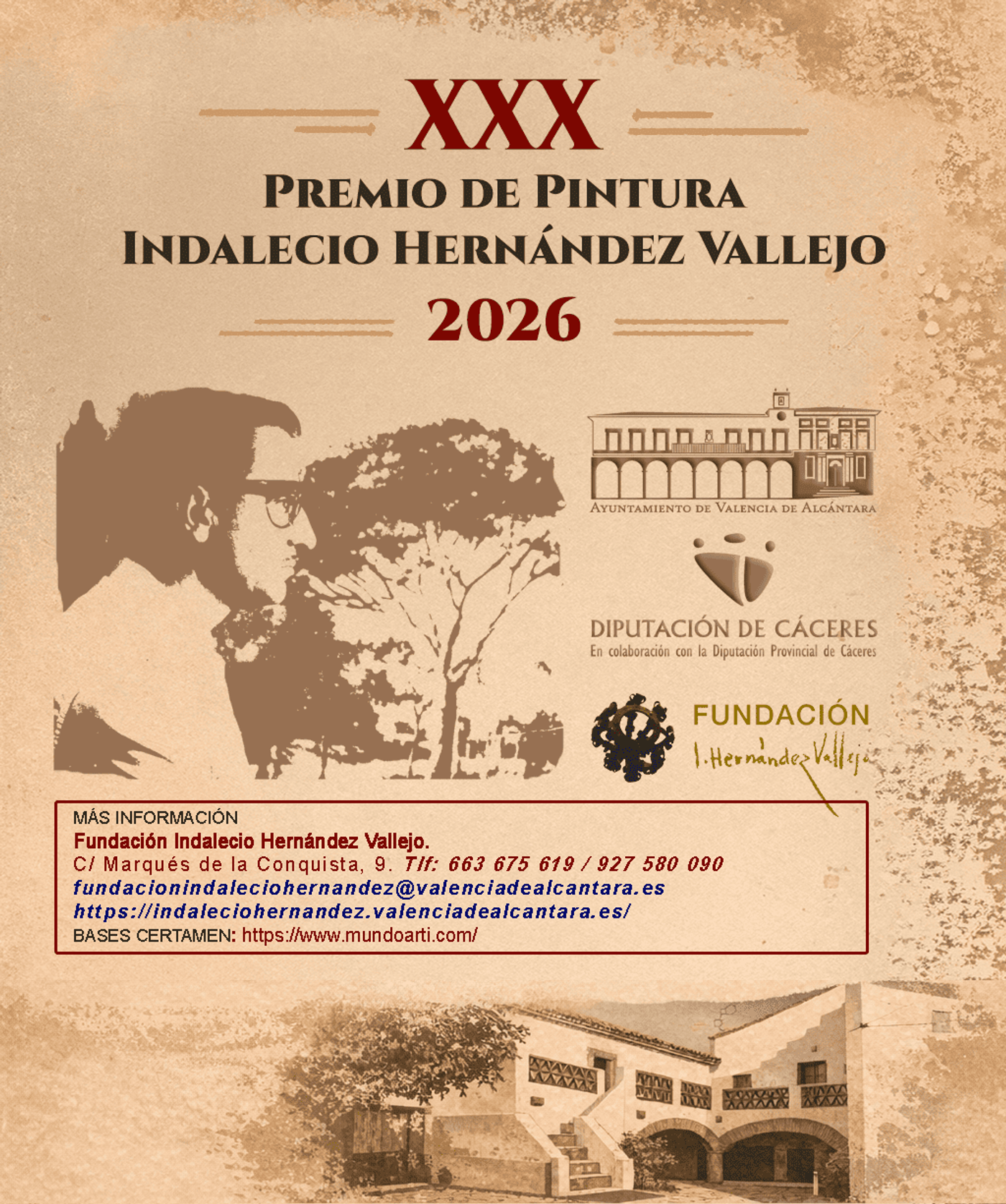 XXX CERTAMEN DE PINTURA INDALECIO HERNÁNDEZ VALLEJO BASES 2026 