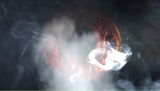 Humos que dibujan rostros