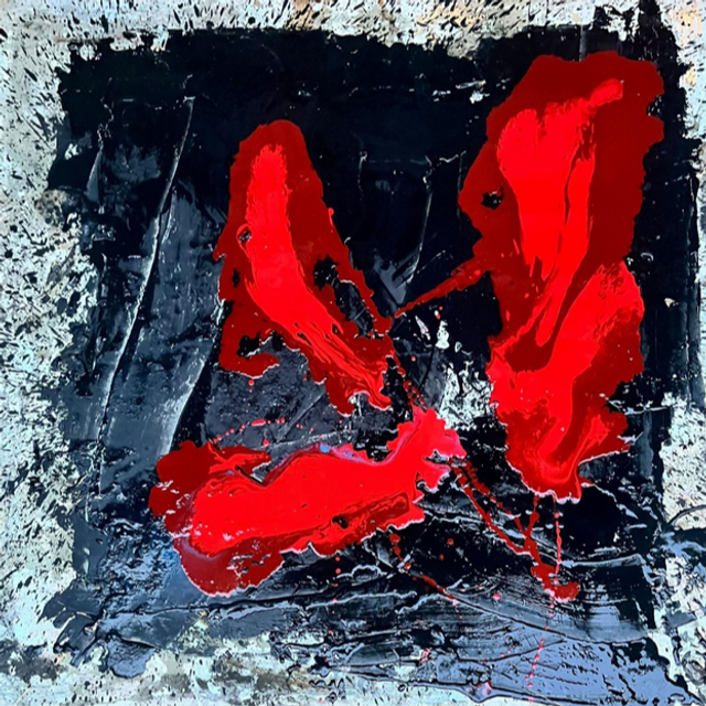 Rojo Sangre sobre Negro Sereno