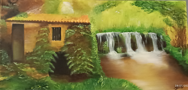 Paisage Gallego molino de agua