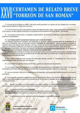 XXVII CERTAMEN DE RELATO BREVE “TORREÓN DE SAN ROMÁN”