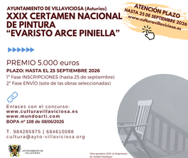 XXIX CERTAMEN NACIONAL DE PINTURA DE VILLAVICIOSA "EVARISTO ARCE PINIELLA"