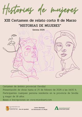 XIII CERTAMEN DE RELATO CORTO 8 DE MARZO "HISTORIAS DE MUJERES" GERENA 2026